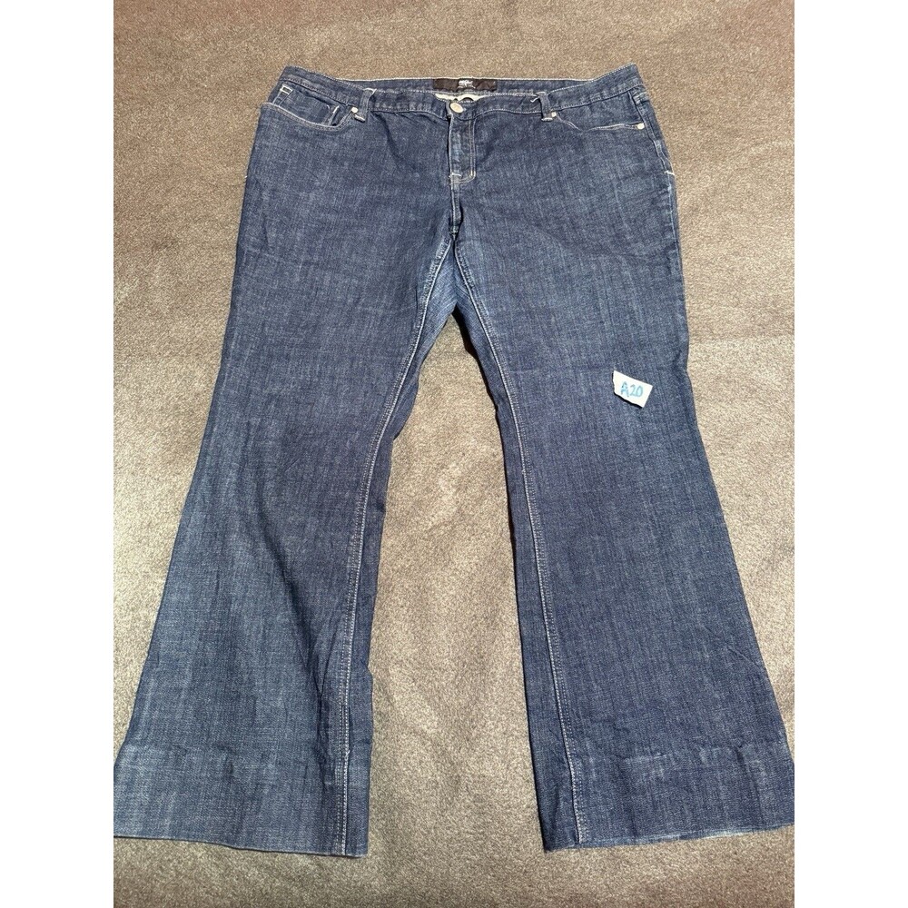 Mossimo Womens Jeans Plus 18 Dark Blue Premium Denim Pants Bootcut Bottoms